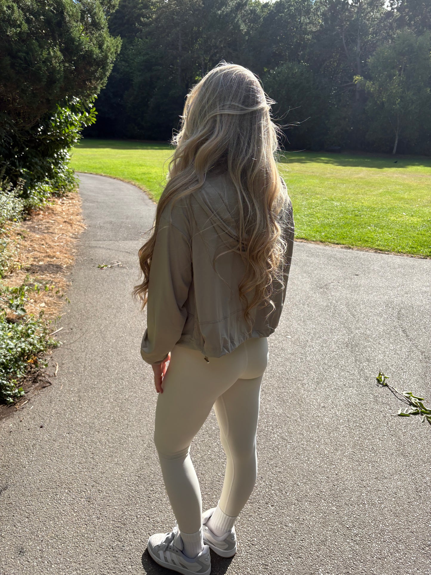 Beige performance jacket