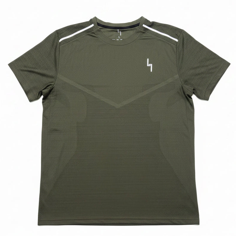 MENS PERFORMANCE TEE GREEN (restocked)