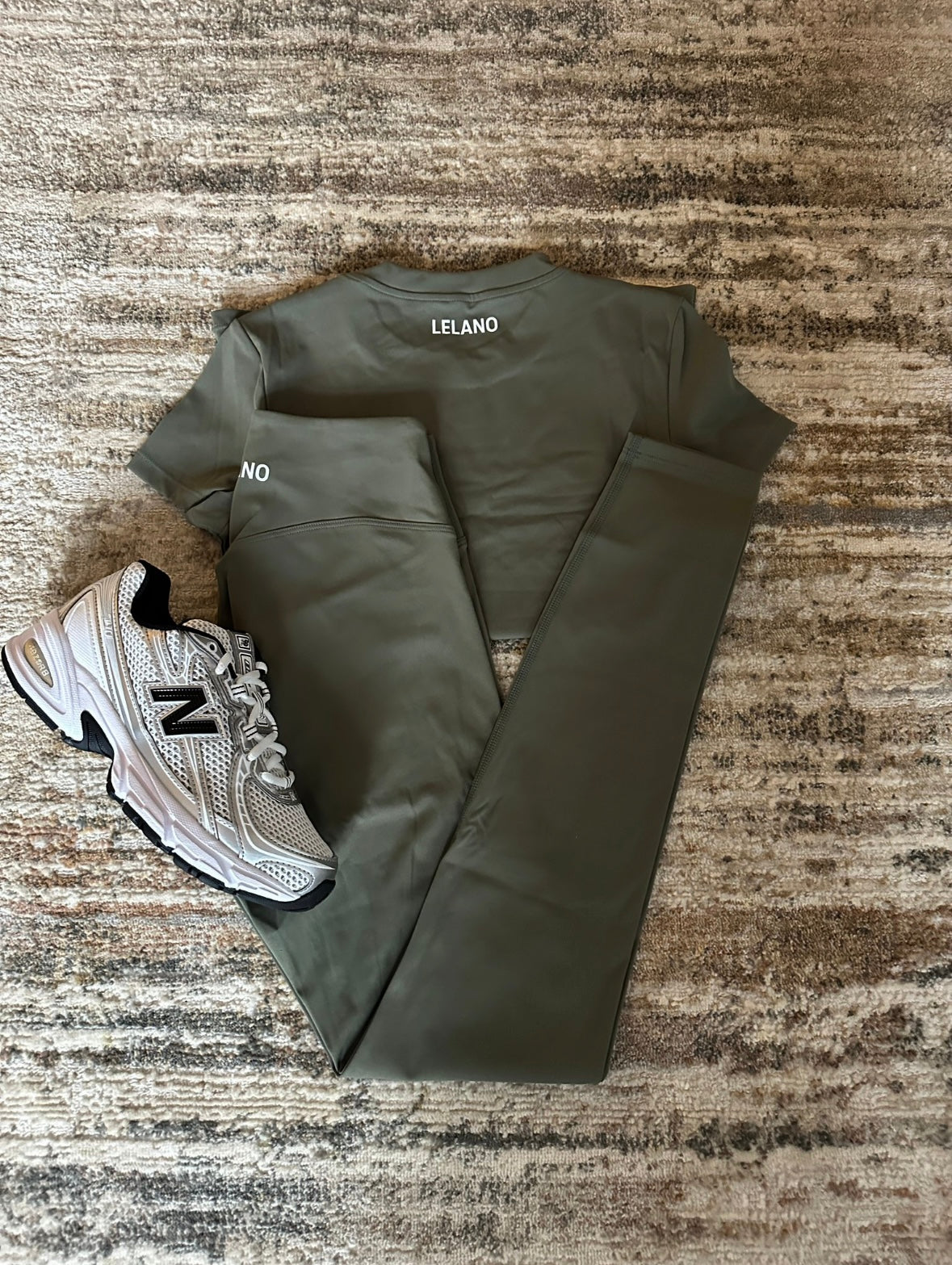 Womens performance Olive gym set