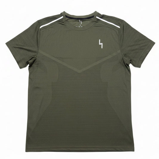 MENS PERFORMANCE TEE GREEN (restocked)