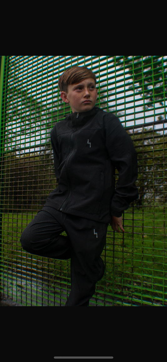 Kids ultra black tracksuit